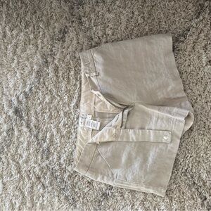 Beige Linen Shorts